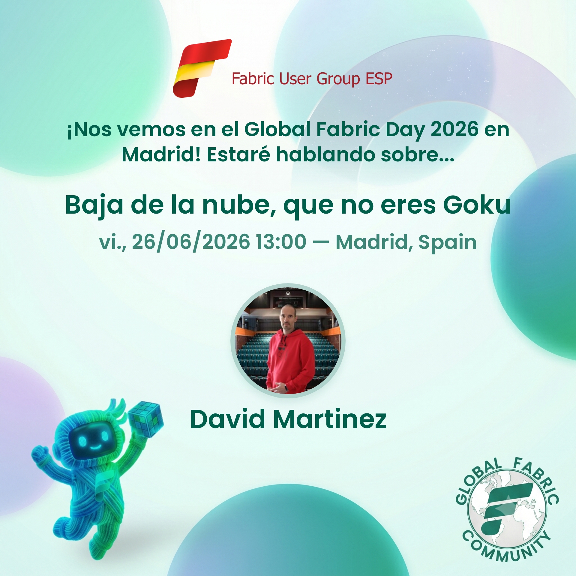 Conferencias Baja de la nube, que no eres Goku